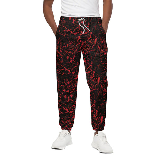 Halloween Red Blood Print Cotton Pants