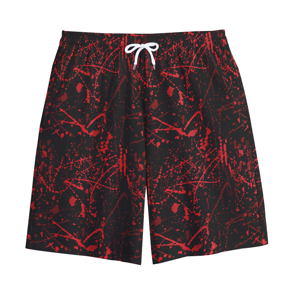 Halloween Red Blood Print Cotton Shorts