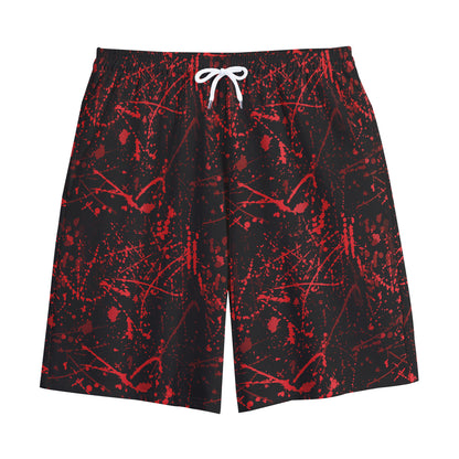 Halloween Red Blood Print Cotton Shorts