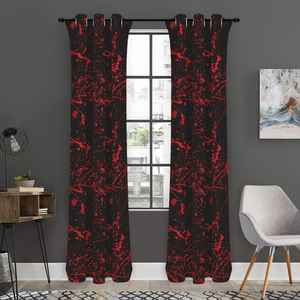 Halloween Red Blood Print Curtain