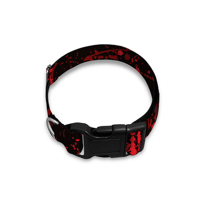 Halloween Red Blood Print Dog Collar