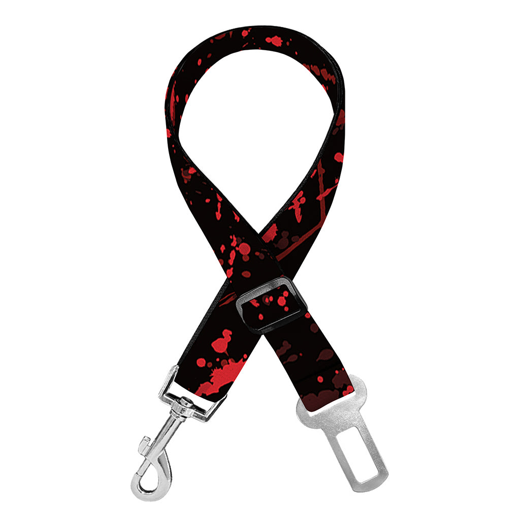 Halloween Red Blood Print Dog Seat Belt