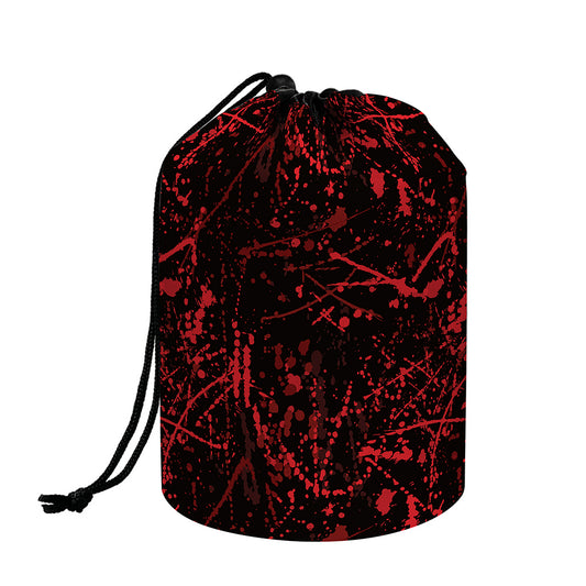 Halloween Red Blood Print Drawstring Makeup Bag