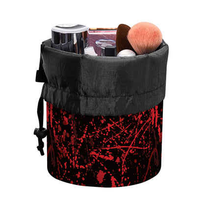 Halloween Red Blood Print Drawstring Makeup Bag
