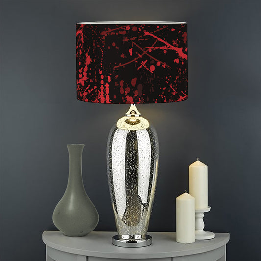 Halloween Red Blood Print Drum Lamp Shade