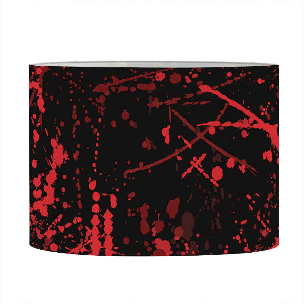 Halloween Red Blood Print Drum Lamp Shade
