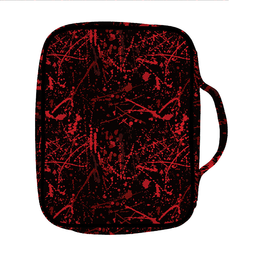 Halloween Red Blood Print Front Pocket Bible Bag