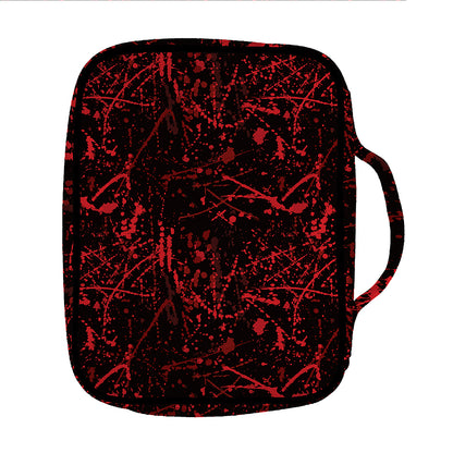 Halloween Red Blood Print Front Pocket Bible Bag