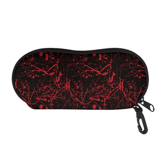 Halloween Red Blood Print Glasses Case