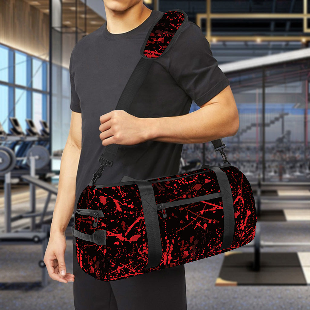 Halloween Red Blood Print Gym Bag
