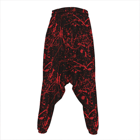 Halloween Red Blood Print Hammer Pants