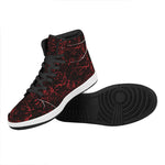 Halloween Red Blood Print High Top Leather Sneakers