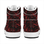Halloween Red Blood Print High Top Leather Sneakers