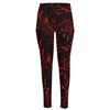 Halloween Red Blood Print High-Waisted Pocket Leggings