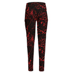 Halloween Red Blood Print High-Waisted Pocket Leggings