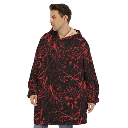 Halloween Red Blood Print Hoodie Blanket