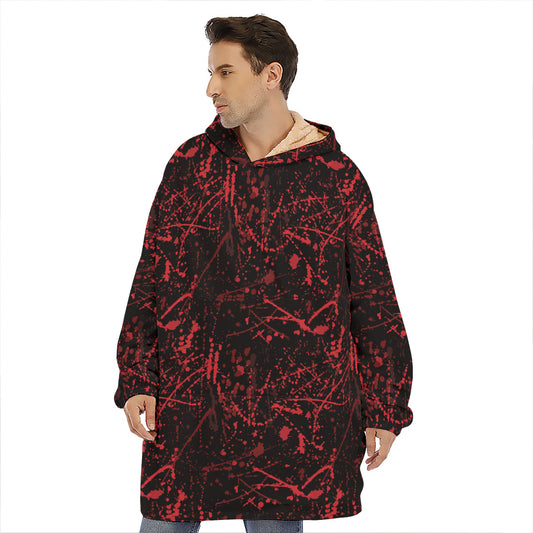 Halloween Red Blood Print Hoodie Blanket