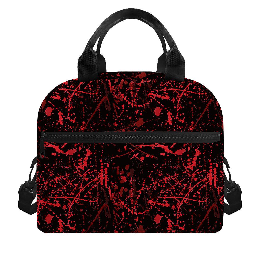 Halloween Red Blood Print Insulated Lunch Bag