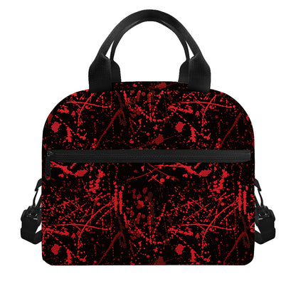 Halloween Red Blood Print Insulated Lunch Bag