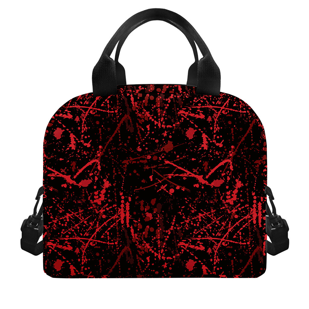 Halloween Red Blood Print Insulated Lunch Bag