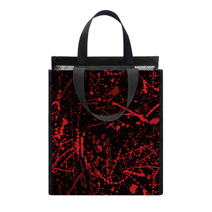Halloween Red Blood Print Insulated Lunch Tote