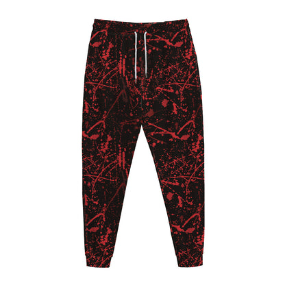 Halloween Red Blood Print Jogger Pants