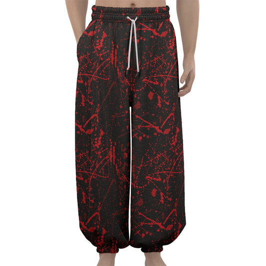 Halloween Red Blood Print Lantern Pants