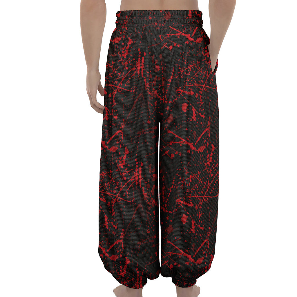 Halloween Red Blood Print Lantern Pants