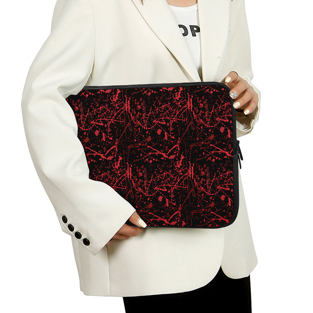 Halloween Red Blood Print Laptop Sleeve