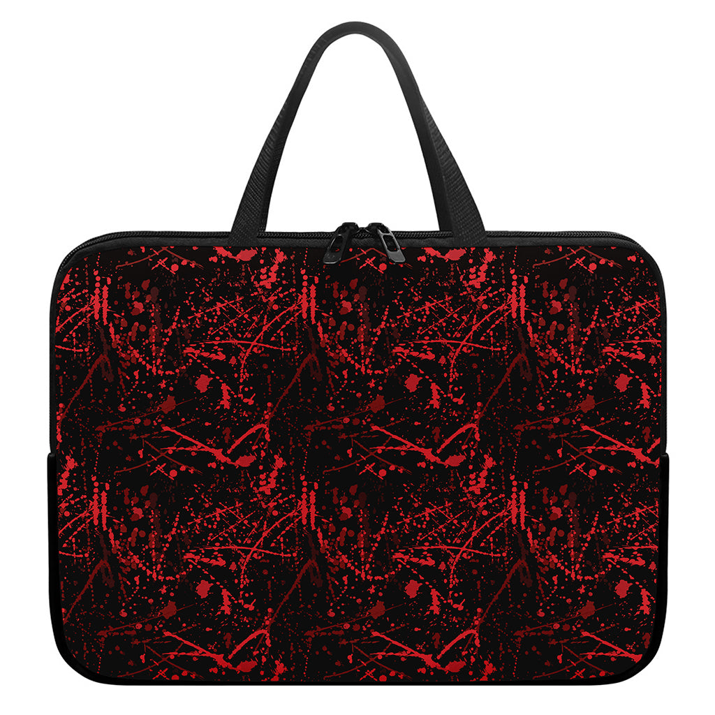 Halloween Red Blood Print Laptop Sleeve With Handle