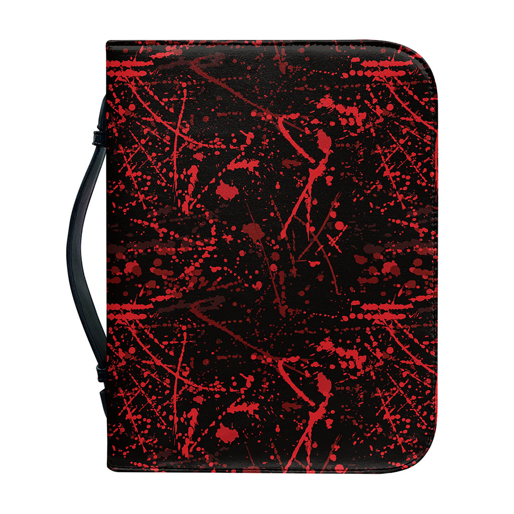 Halloween Red Blood Print Leather Bible Cover