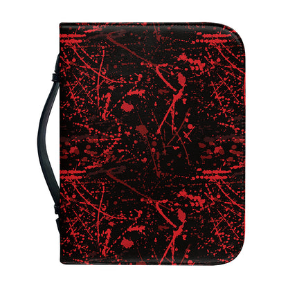 Halloween Red Blood Print Leather Bible Cover