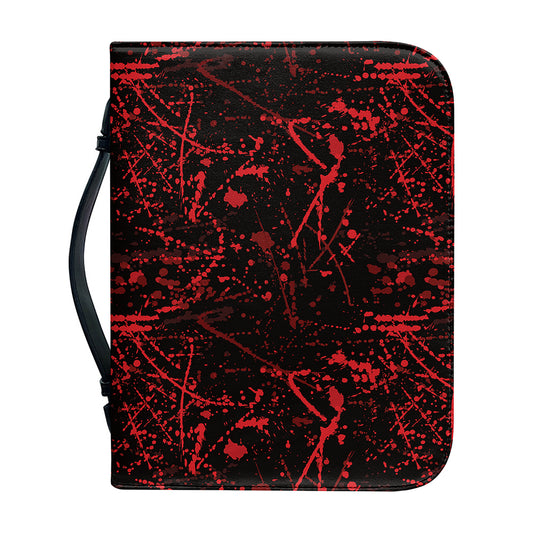 Halloween Red Blood Print Leather Bible Cover