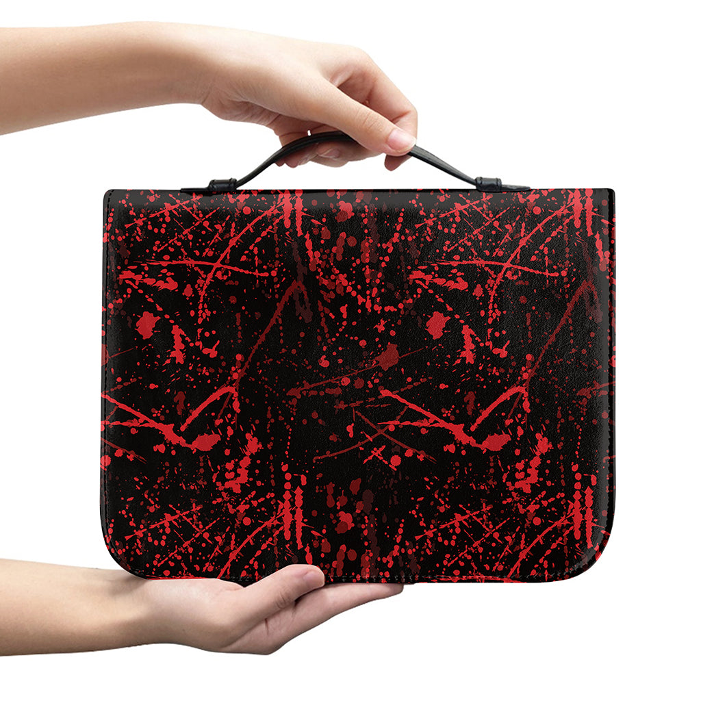 Halloween Red Blood Print Leather Bible Cover