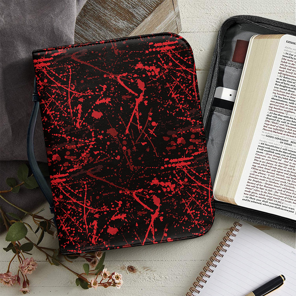 Halloween Red Blood Print Leather Bible Cover