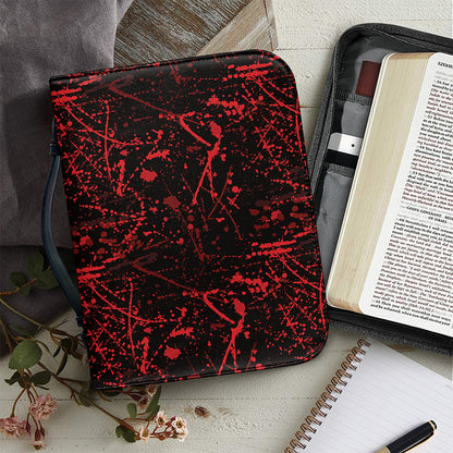 Halloween Red Blood Print Leather Bible Cover