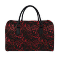 Halloween Red Blood Print Leather Duffel Bag