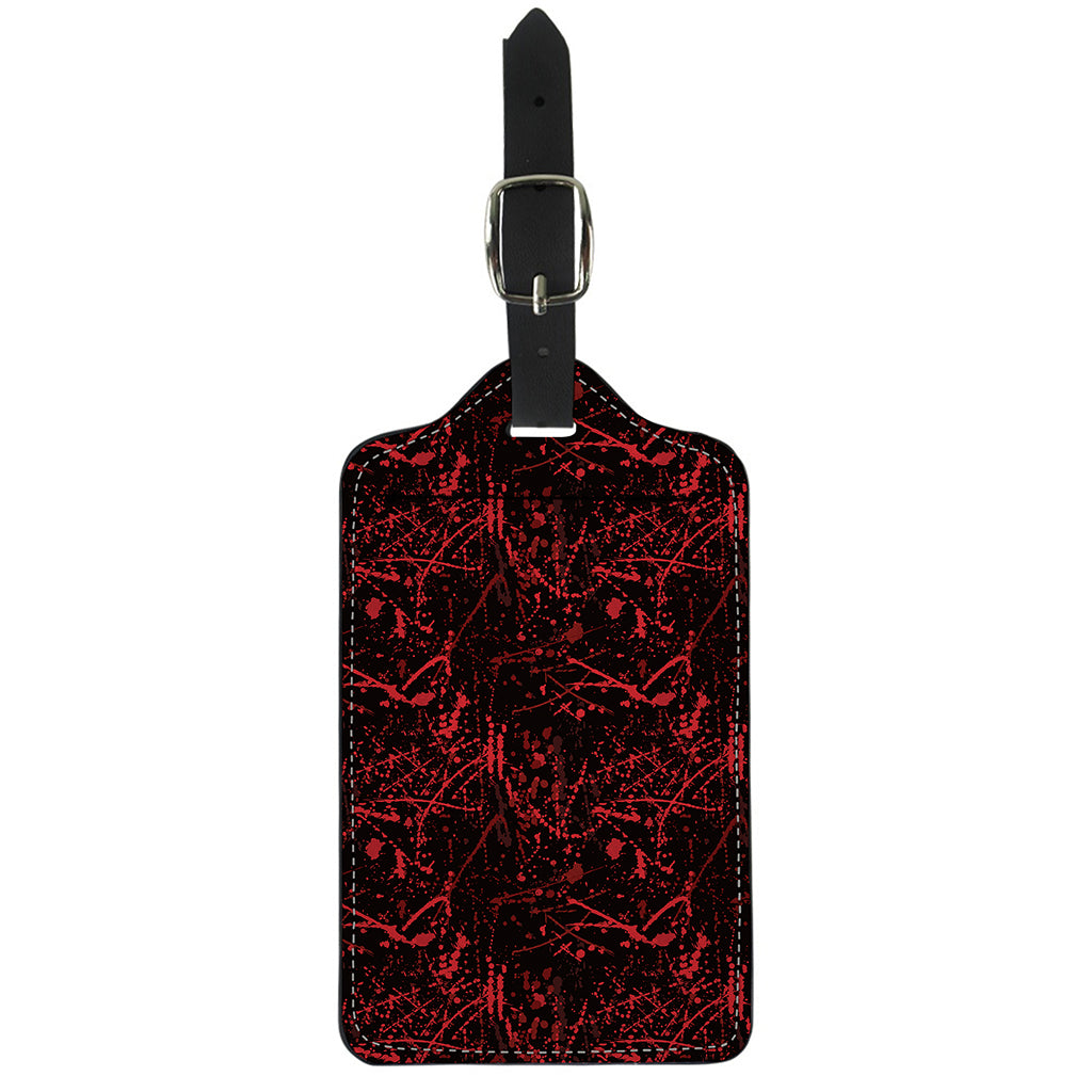 Halloween Red Blood Print Luggage Tag