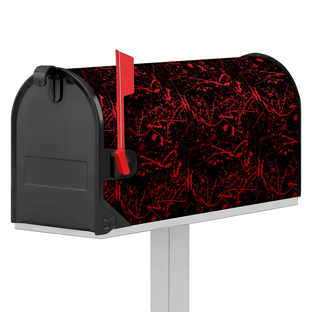 Halloween Red Blood Print Mailbox Cover