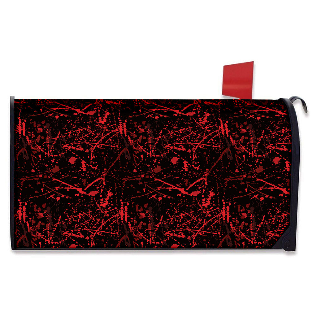 Halloween Red Blood Print Mailbox Cover