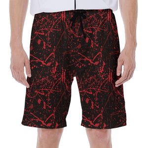 Halloween Red Blood Print Men's Beach Shorts