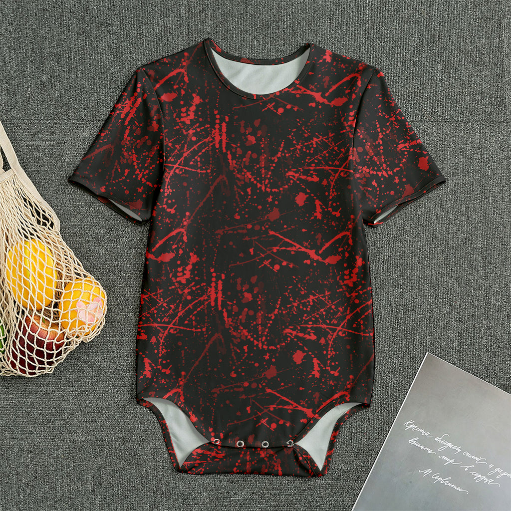 Halloween Red Blood Print Men's Bodysuit