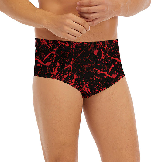 Halloween Red Blood Print Men's Briefs
