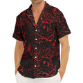Halloween Red Blood Print Men's Deep V-Neck Shirt