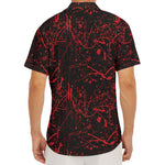 Halloween Red Blood Print Men's Deep V-Neck Shirt