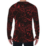 Halloween Red Blood Print Men's Long Sleeve T-Shirt