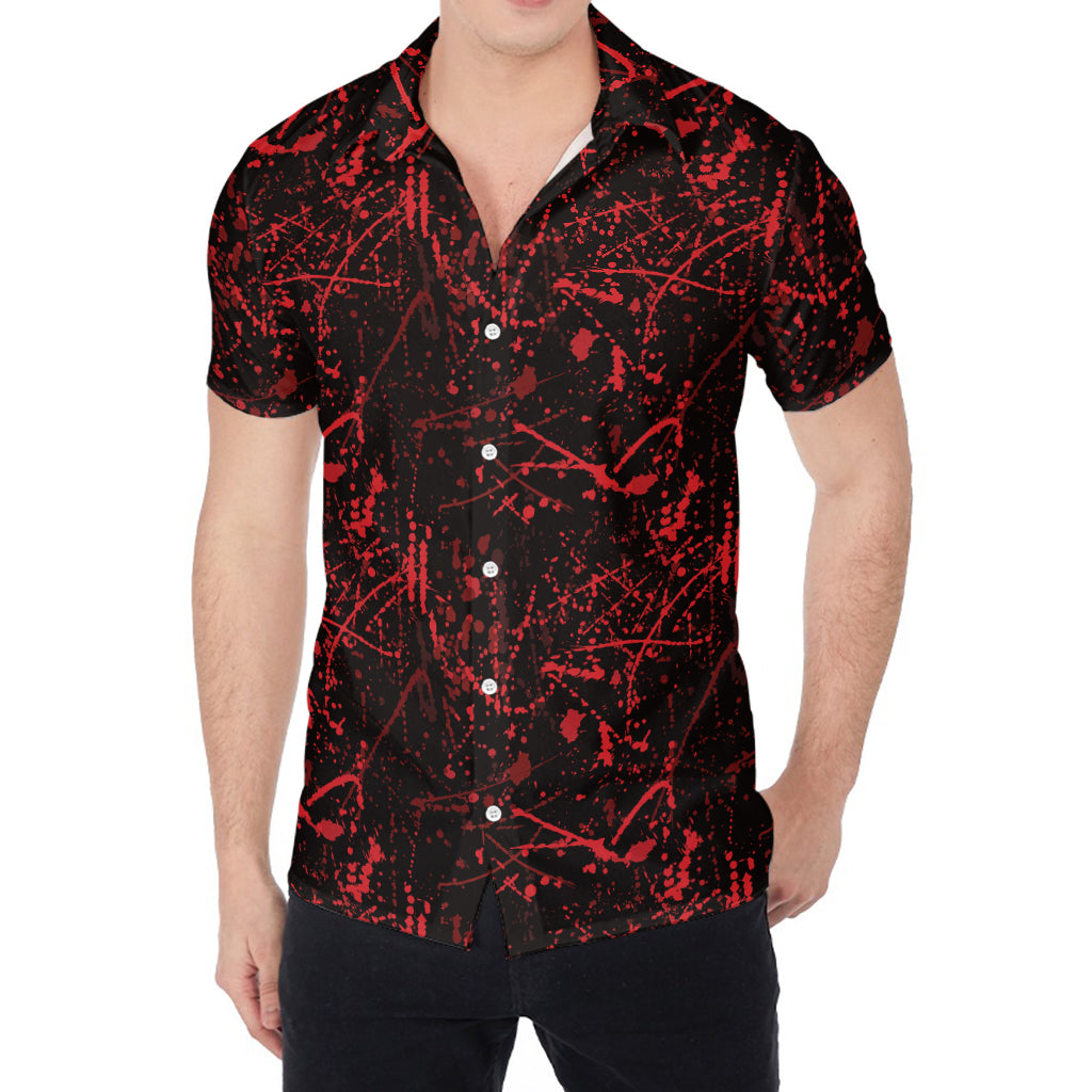 Halloween Red Blood Print Men's Shirt