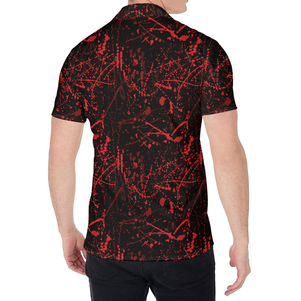 Halloween Red Blood Print Men's Shirt