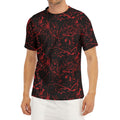 Halloween Red Blood Print Men's Short Sleeve Rash Guard