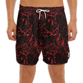 Halloween Red Blood Print Men's Split Running Shorts